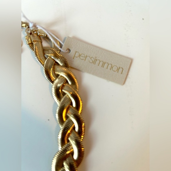 NWT Braided Gold-Tone 16” Necklace W/ Extender (Persimmon Brand) - Picture 2 of 12